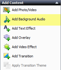 Add Background Audio in Easy Media Creator