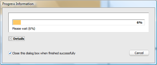 Importing DVDs Progress with Roxio Easy Media Creator