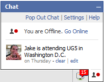 how to turn  facebook chat on