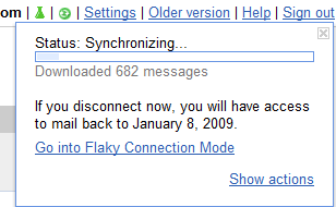 gmail offline sync