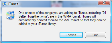 Convert WMA to AAC