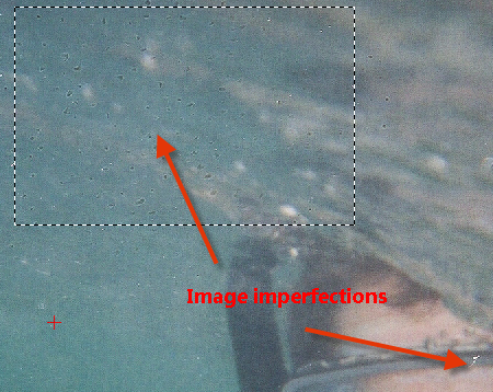 Scratched photo