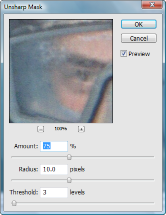Photoshop Elements Unsharp Mask