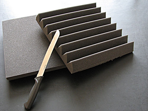 Cutting Foam with a Knife