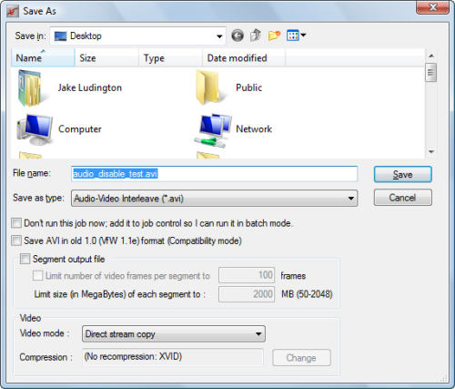 VirtualDubMod Direct Stream Copy