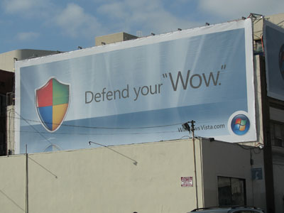 Defend Your Wow Windows Vista ad campaign