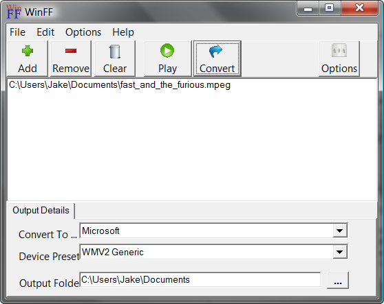 Convert MPG to WMV