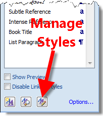 Manage Styles in Word 2007
